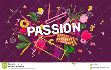 Passion Colorful Concept Stock Illustration Illustration Of Feelings