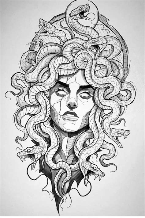 Beautiful Medusa Head Drawing Howtostylenikeblazersblackgirl