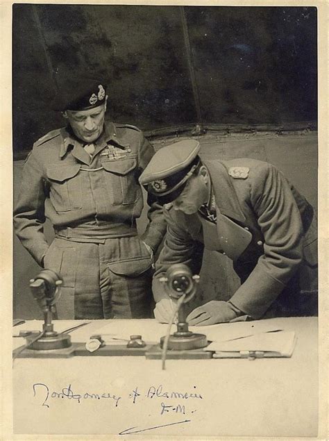 Lot A Photograph Of The German Surrender Signing At Luneberg Heath