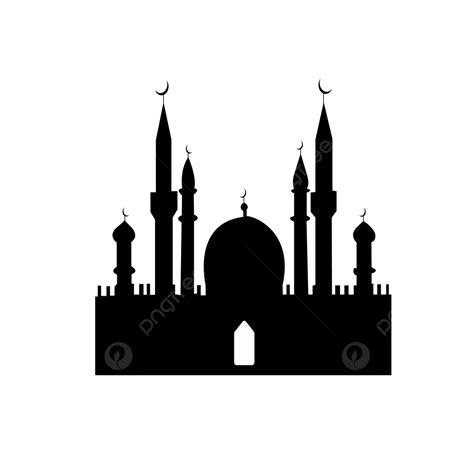 Gambar Masjid Dengan Warna Hitam Gambar Masjid Vektor Masjid Gambar