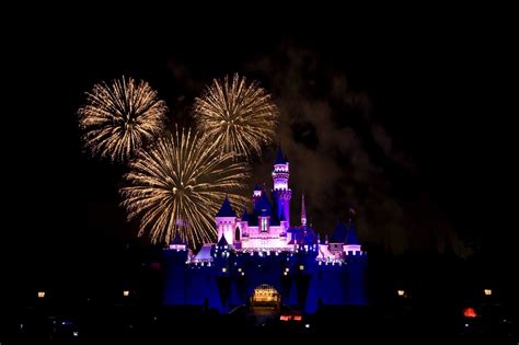 Mickey Mouse Fireworks Over Sleeping Beautys Castle Disney Fireworks