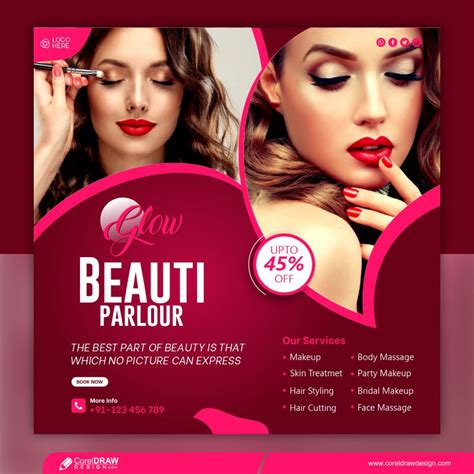 Download Beauty Parlour Banner Template Free Vector Design Coreldraw