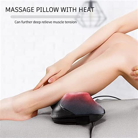 viktor jurgen shiatsu back and neck massager deep tissue kneading neck massage pillow with heat