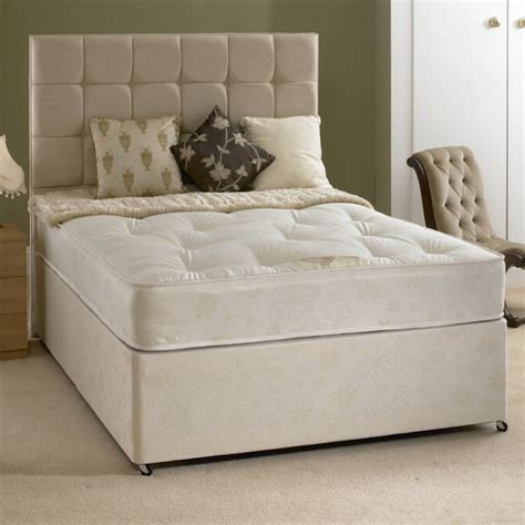 View the standard uk dimensions for single, double, king and the size of bed frames can vary depending on the design, so the sizes below are only for mattresses and divan beds. Rio 4ft 6in Double Divan Bed Inc Orthopaedic Mattress ...