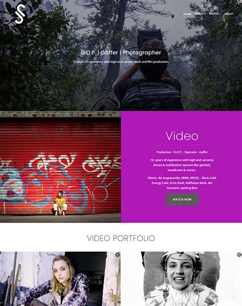 Best Videography Portfolio Website Examples Pixpa