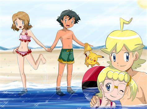Amourshipping Official Pokemon Characters Pokemon Ash And Serena