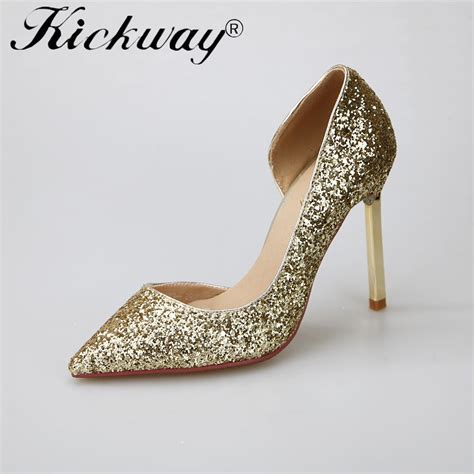 Kickway Plus Size Shoes Women 44 Sexy High Heels Summer Pumps Shoes
