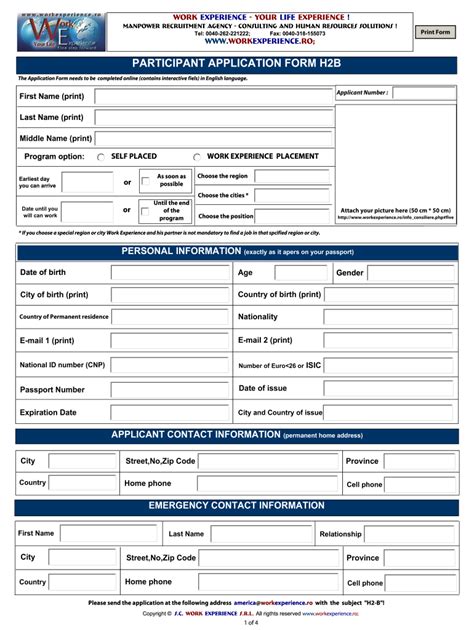 H2b Visa Application Form Pdf Fill Online Printable Fillable Blank