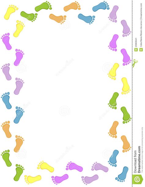 Baby Footprint Clipart Border 10 Free Cliparts Download Images On