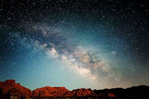 Milky Way Over Valley Of Fire Nv Valley Of Fire Starry Sky Night