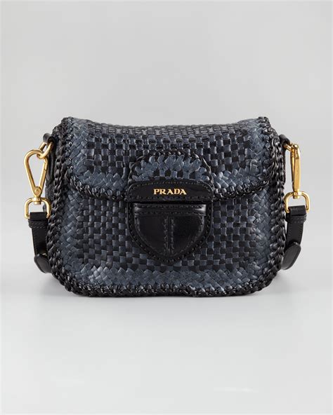 Prada Madras Crossbody Bag In Black Lyst