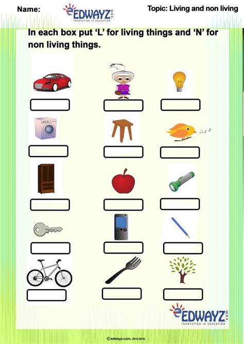 Maybe you would like to learn more about one of these? Worksheets-Class 2-Living & Nonliving things | English ...