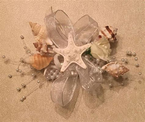 Seashell Wrist Corsage For Mother Of The Bride Groom Beach Wedding