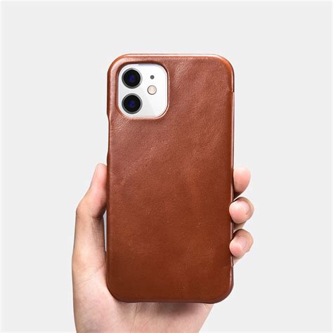 Vintage Leather Magnetic Style Folio Case For Iphone 12 Mini Leather