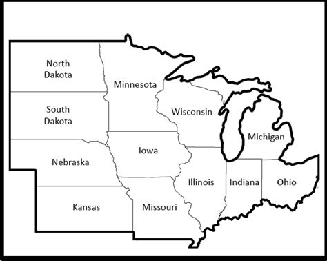 Midwest States Capitals And Abbreviations Diagram Quizlet