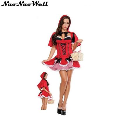 Little Red Riding Hood Halloween Carnival Cosplay Party Adult Female Hot Sexy Dress Game Role