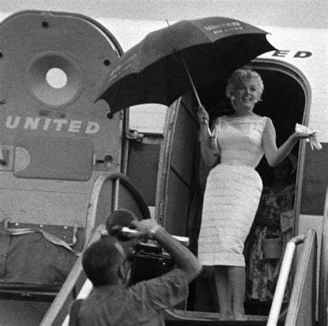 Marilyn Monroe Upon Arrival At The Champaign Illinois Airport