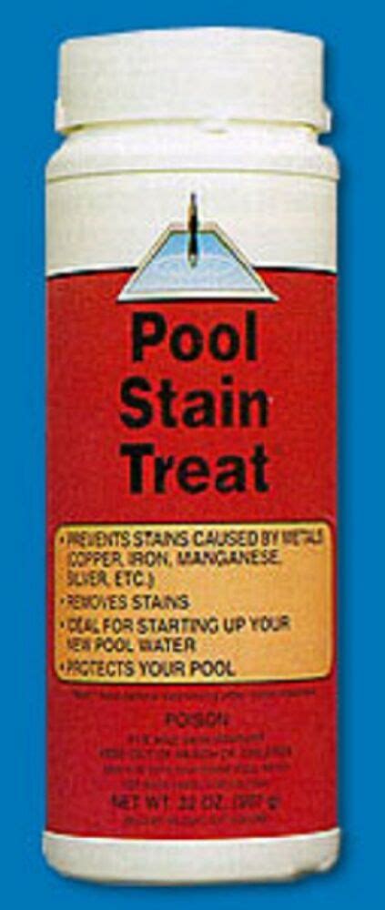 A fiberglass swimming pool is relatively easy to keep clean. Pool Stain Treat 2 lb Stain Remover United Chemical Corp ...