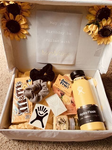 Maybe you would like to learn more about one of these? Birthday gift sunshine box | Sunshine gift, Quick birthday ...