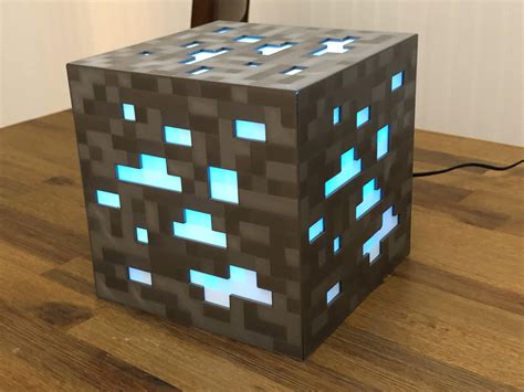8 Bit Minecraft Diamond Ore Lamp Siri Enabled 3dprinting