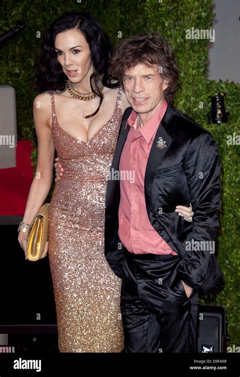 Lwren Scott And Mick Jagger 2011 Vanity Fair Oscar Party At Sunset