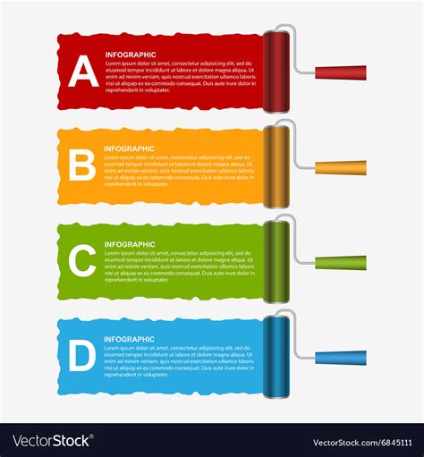 Roller Brush Infographics Options Banner Design Vector Image