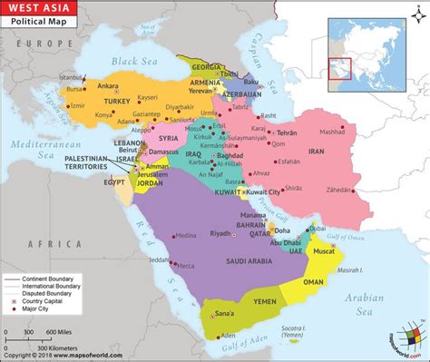 West Asia Map Map Of West Asian Countries Asia Map Map Europe Map