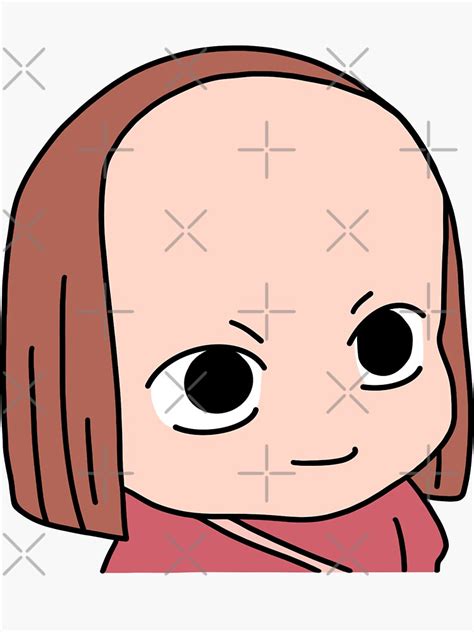 Big Forehead Anime Girl Meme Sticker For Sale By Smileyfriend Redbubble