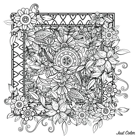 Get Flowers Coloring Book Beautiful Pictures From The Garden Of Nature