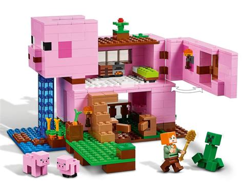 Lego Set 21170 1 The Pig House 2021 Minecraft Rebrickable Build