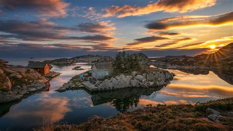Image Norway Rogaland Sun Nature Sky Island Sunrise And 1920x1080
