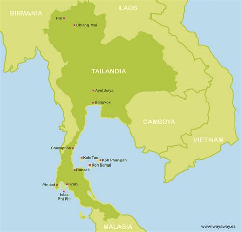 Mapas Turísticos De Tailandia Plano De Tailandia