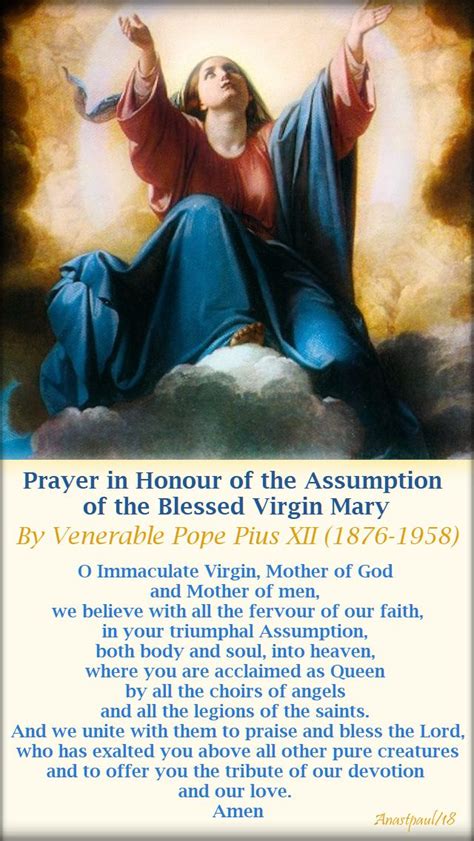 Our Morning Offering 19 August The Solemnity Of The Assumption Of The Blessed Virgin Mary