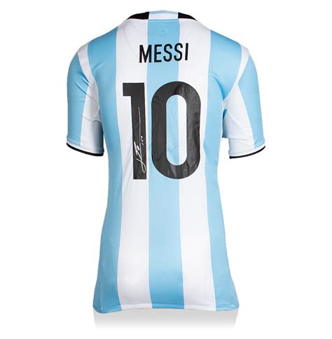 Lionel Messi Official Back Signed Argentina 2016 17 Home Shirt