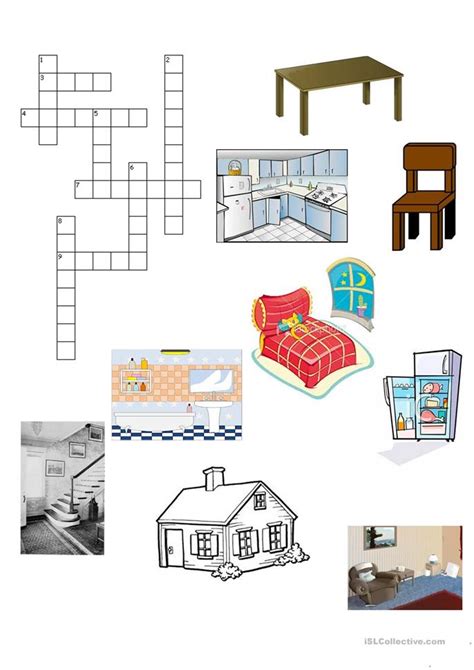 How do crossword puzzles work? The house crossword worksheet - Free ESL printable ...