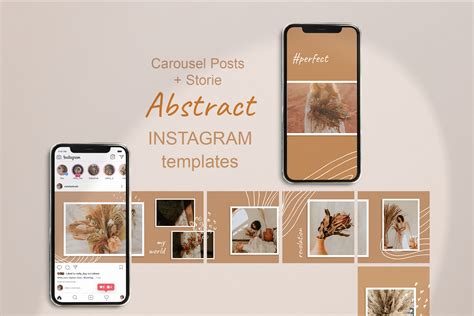 Carousel Posts Feed And Stories Abstract Instagram Template By Nataar
