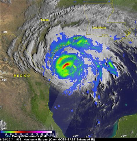 Gpms Radar Measures Intense Rain In Hurricane Harvey Nasa Global