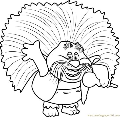 King Peppy From Trolls Coloring Page Free Trolls Coloring Pages