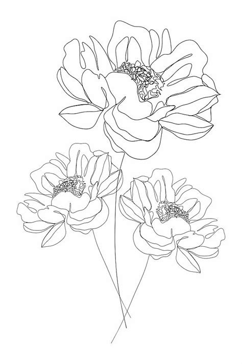 Want to discover art related to lineartflowers? Minimal Line Art Flowers Drawing by Maria Heyens