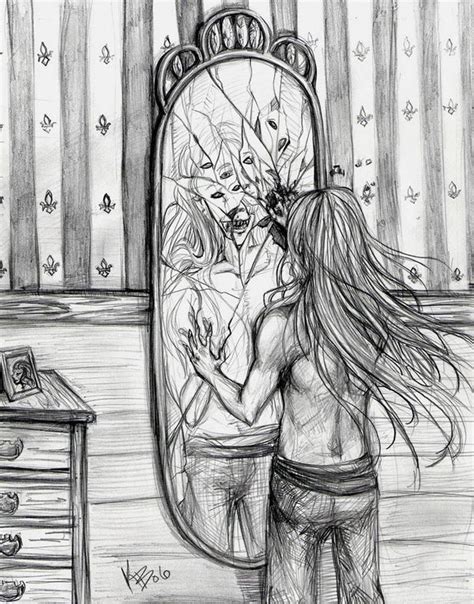 Mirror Drawing Insecurity For Free Download Girl Looking In Mirror