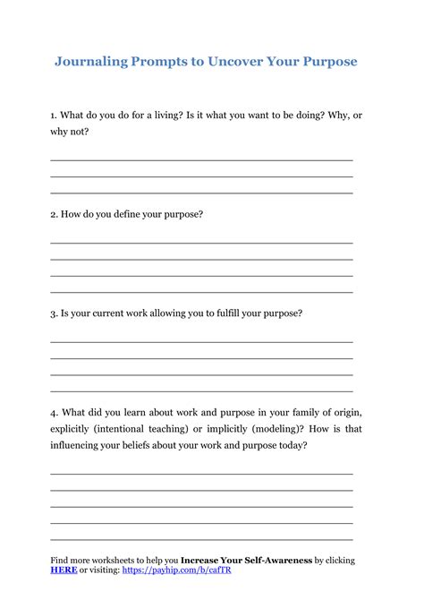 10 Questions To Discover Your Life Purpose Free Finding Your Purpose Worksheet Pdf