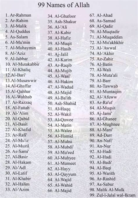 99 Name Of Allah Duaa Pdf Nexuslaneta