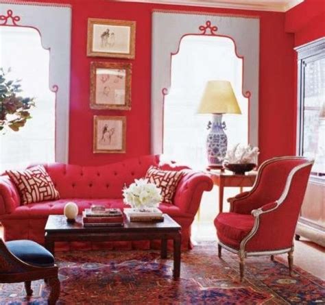I Love Red But This Is Over The Top Either Red Furniture Or Walls