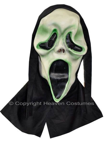 Scream Face Halloween Mask Screaming Ghost Mask With Black Hood