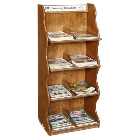 Magazine Rack 4 Shelf Cherry Air Designs