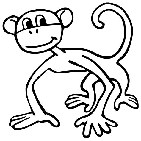 Simple Monkey Outline Clipart Best