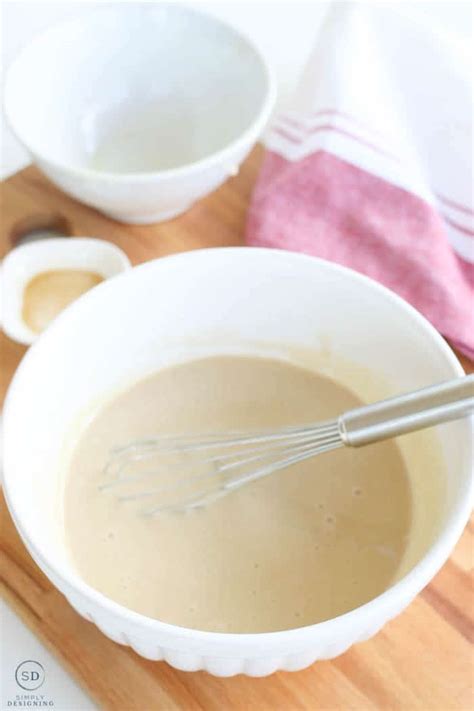 Whole milk, sugar, flour, evaporated milk, vanilla, eggs. Homemade Vanilla Ice Cream | Simply Designing with Ashley