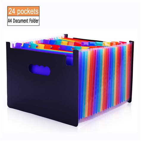 Buy Expandable File Folder 24 Pockets Rainbow Expanding File Folders