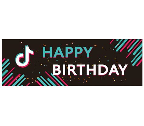 Buy Tik Tok Happy Birthday Banner Music Note Sign S Decor Themed Party