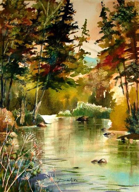 Trees And Landscapes Watercolor Painting Artworks Of This Professional